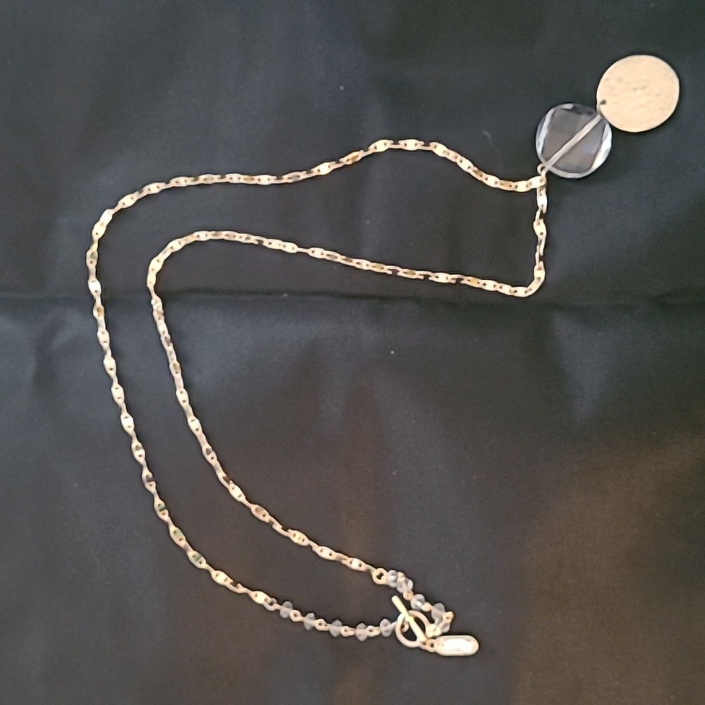 Premier Designs beautiful, 20", gold and crystal, toggle clasp.